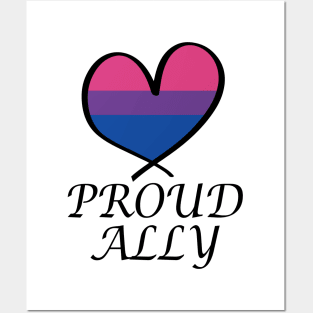 Proud Ally LGBT Gay Pride Month Bisexual Flag Posters and Art